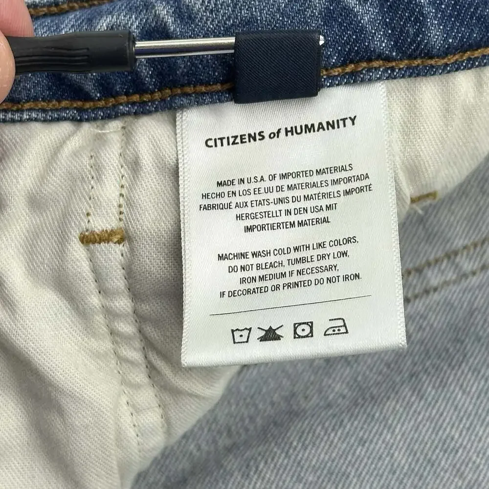 Citizens of Humanity Daphne Crop Size 28 Stovepipe Denim Jeans in Arthouse